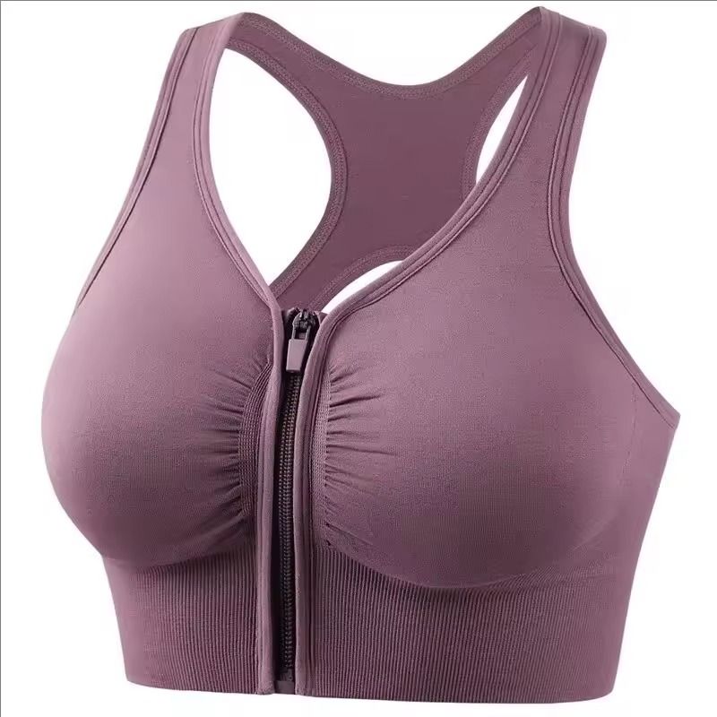 Front Zipper Sports Bra Fitness Top 7