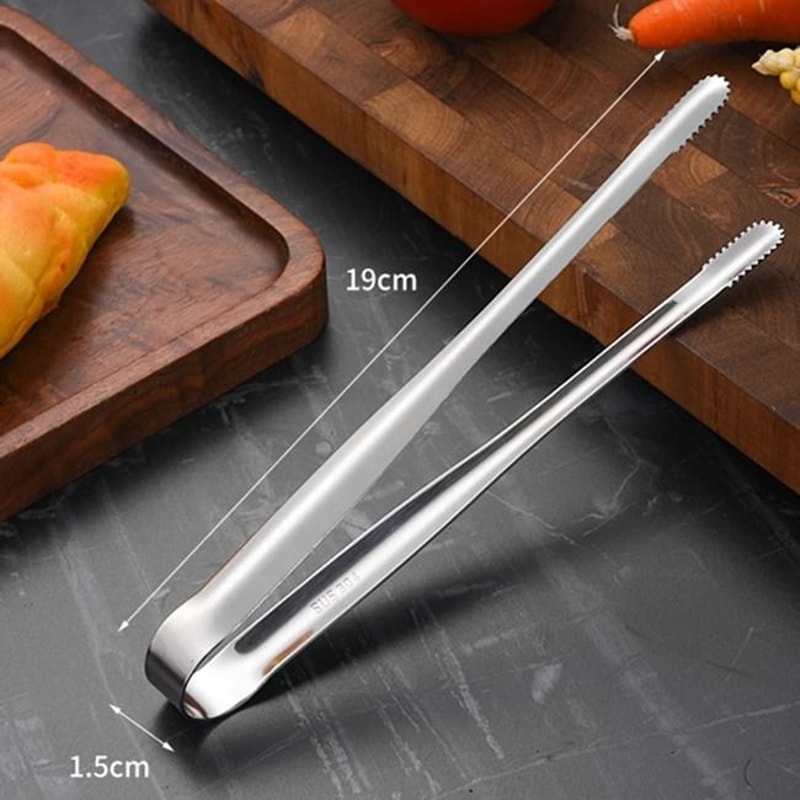 Stainless Steel Grill BBQ Food Tongs 6