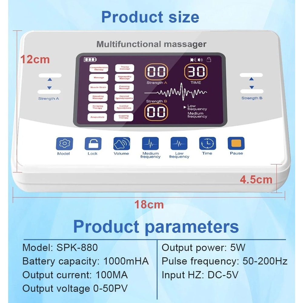 12 Mode Low Frequency Therapy Device TENS Machine 5