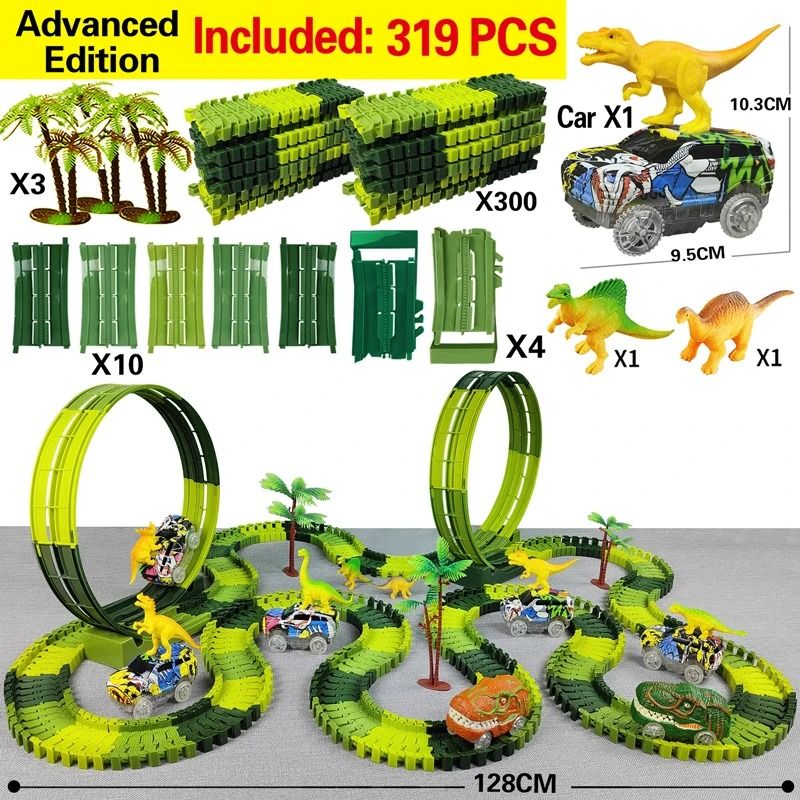 Magic Climbing Electric Dinosaur Railway Toy Set 11