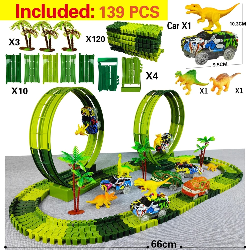 Magic Climbing Electric Dinosaur Railway Toy Set 7