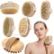 2 In 1 Natural Bristle Dry Skin Body Massage Brush 0