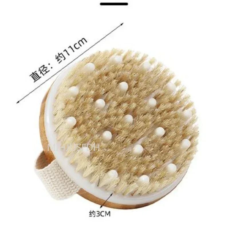 2 In 1 Natural Bristle Dry Skin Body Massage Brush 4