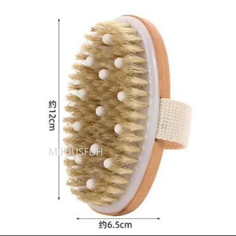 2 In 1 Natural Bristle Dry Skin Body Massage Brush 5