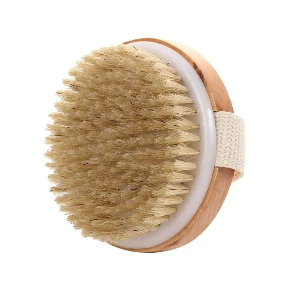 2 In 1 Natural Bristle Dry Skin Body Massage Brush 8