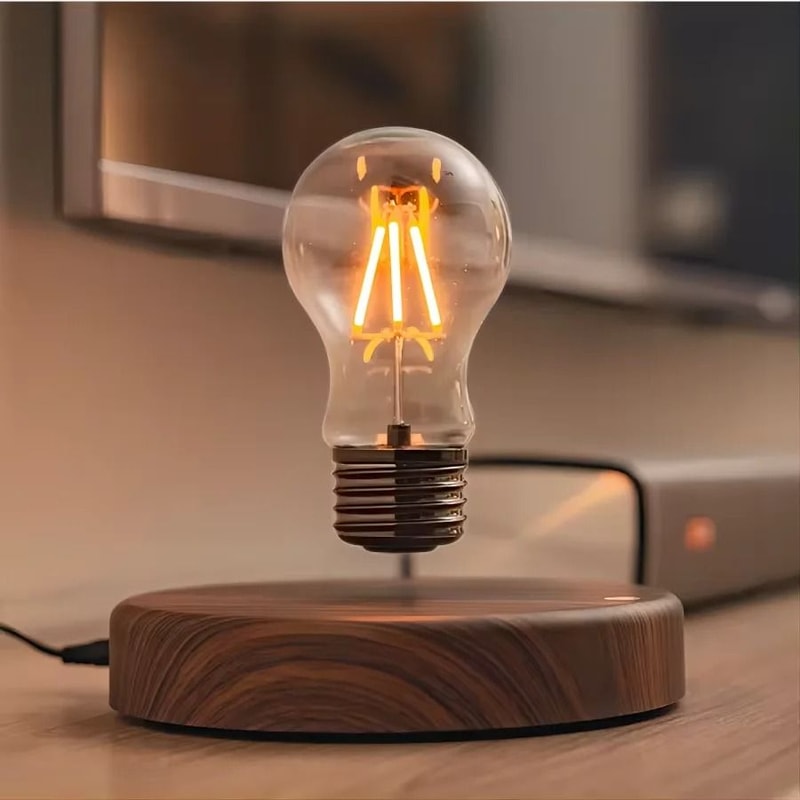 Magnetic Levitation Floating LED Bulb Table Lamp 0