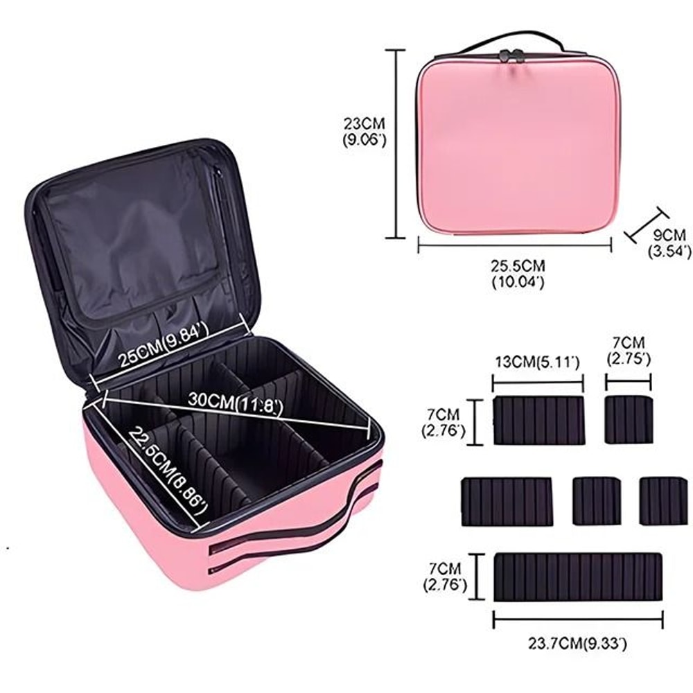Waterproof Embroidery Beauty Brush Cosmetic Case 10