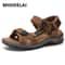 Fashion Mens Genuine Leather Roman Sandals 1