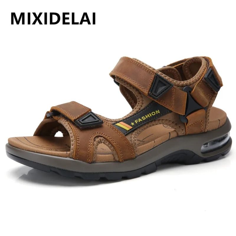 Fashion Mens Genuine Leather Roman Sandals 1