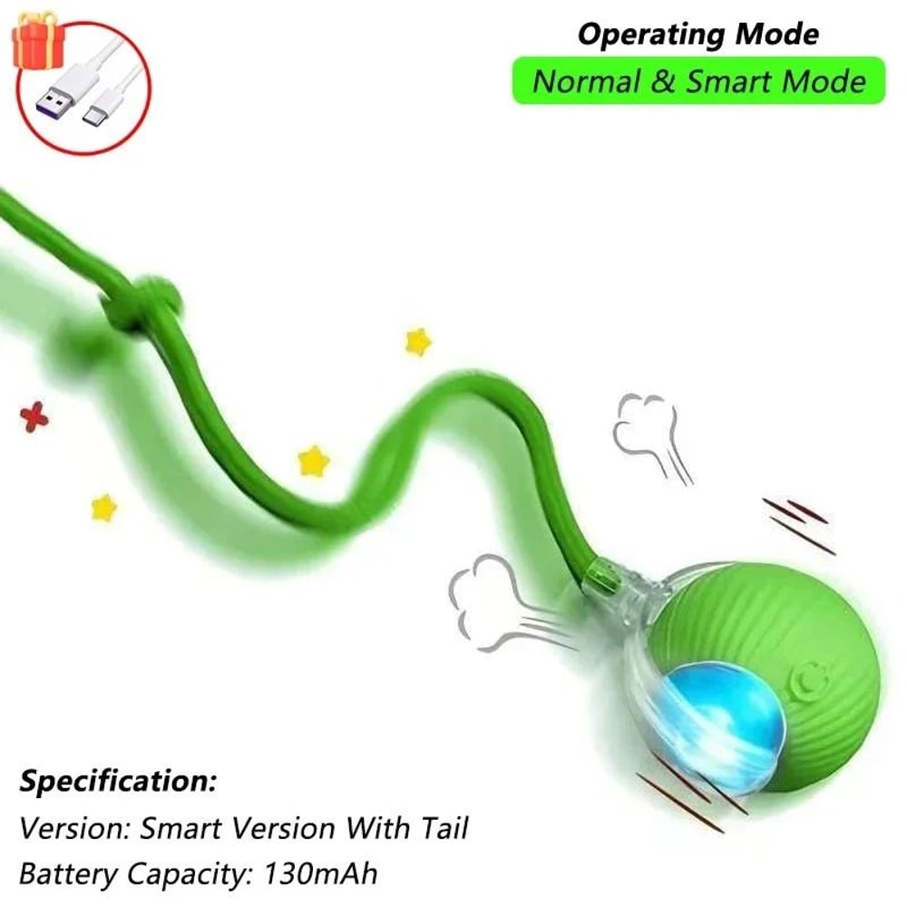 Smart Interactive Rolling Pet Ball With Tail 8