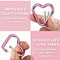 5Piece HeartShaped Metal Carabiner Keychain Set 2