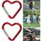 5Piece HeartShaped Metal Carabiner Keychain Set 3