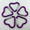 5Piece HeartShaped Metal Carabiner Keychain Set 13