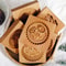 Wood Carved Floral Cookie Mold 1