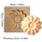 Wood Carved Floral Cookie Mold 8