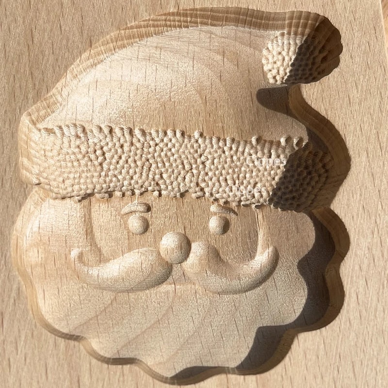 Christmas 3D Engraved Wooden Cookie Mold 5