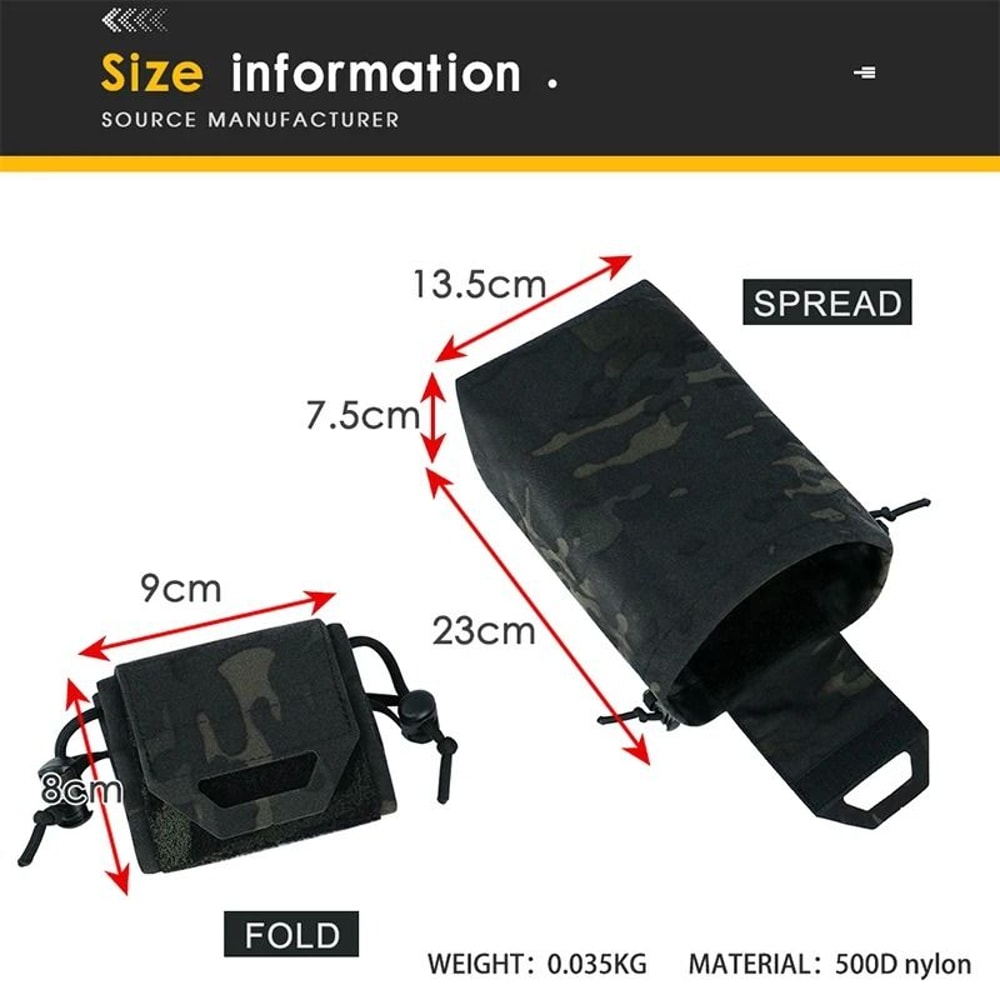Molle Mini Folding Dump Recycling Pouch 4