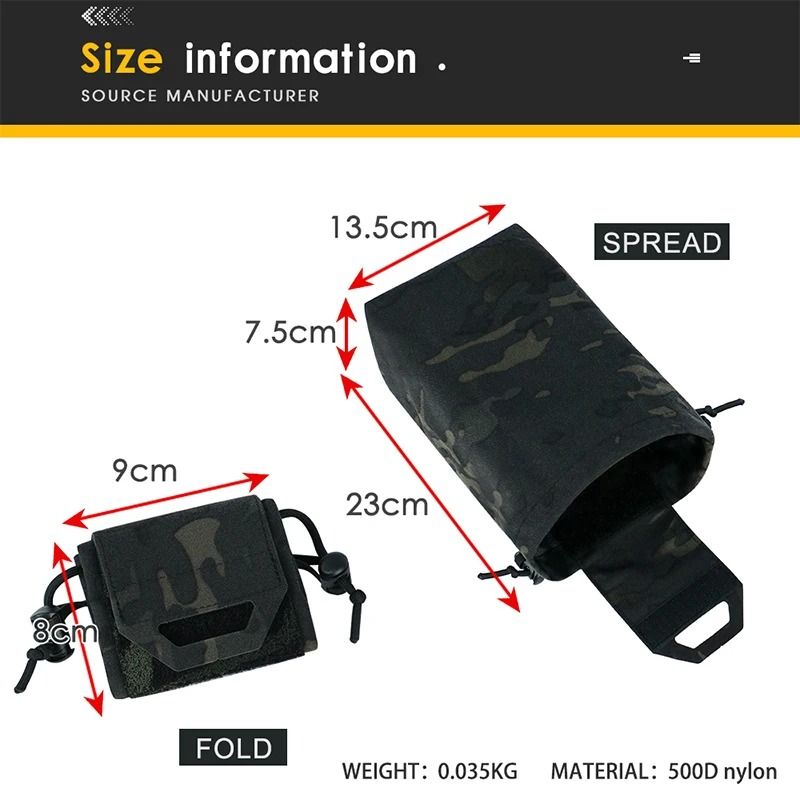 Molle Mini Folding Dump Recycling Pouch 4