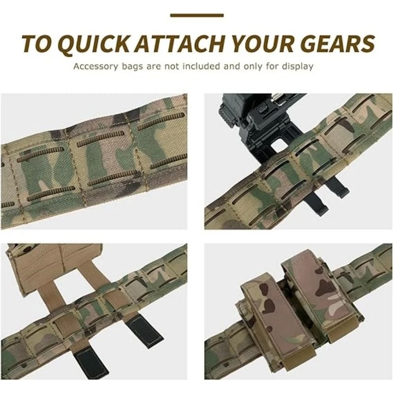 YAKEDA 3IN1 Laser Cut Tactical Combat Belt 2