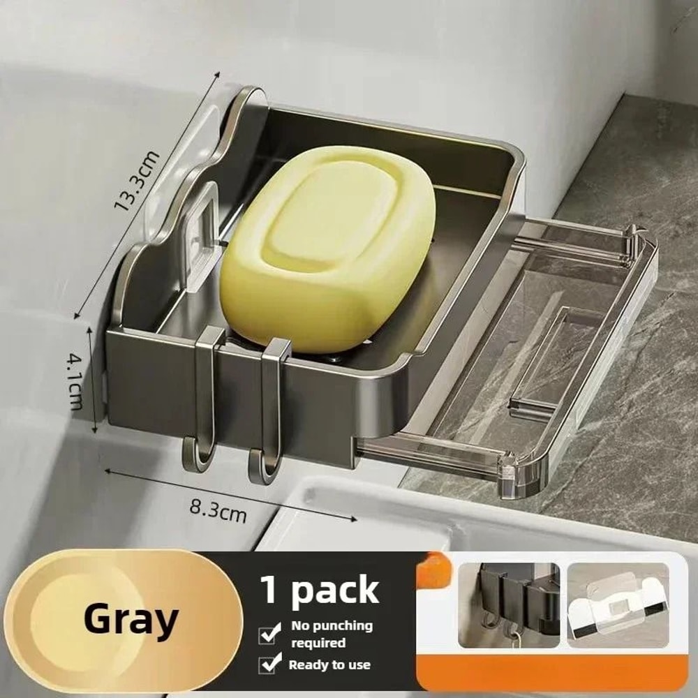 FreePunching Wall Mounted Double Layer Soap Holder 11