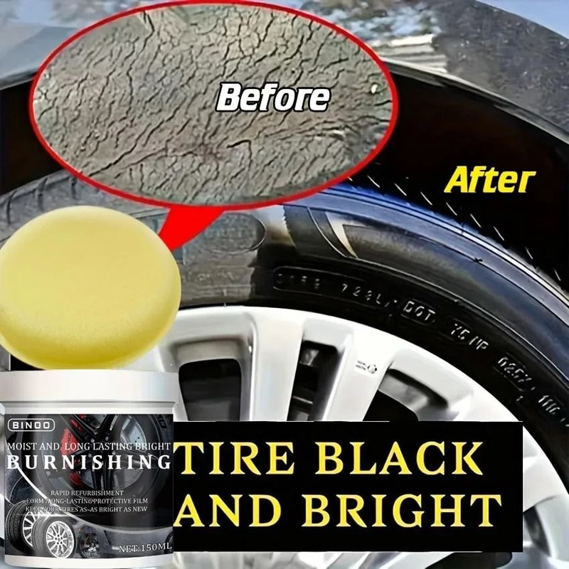 Binoo Tire Blackening Coating Wax And Protection Kit 3
