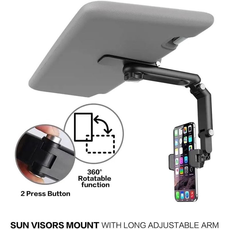 Multifunctional 360 Rotating Sun Visor Phone Holder 1