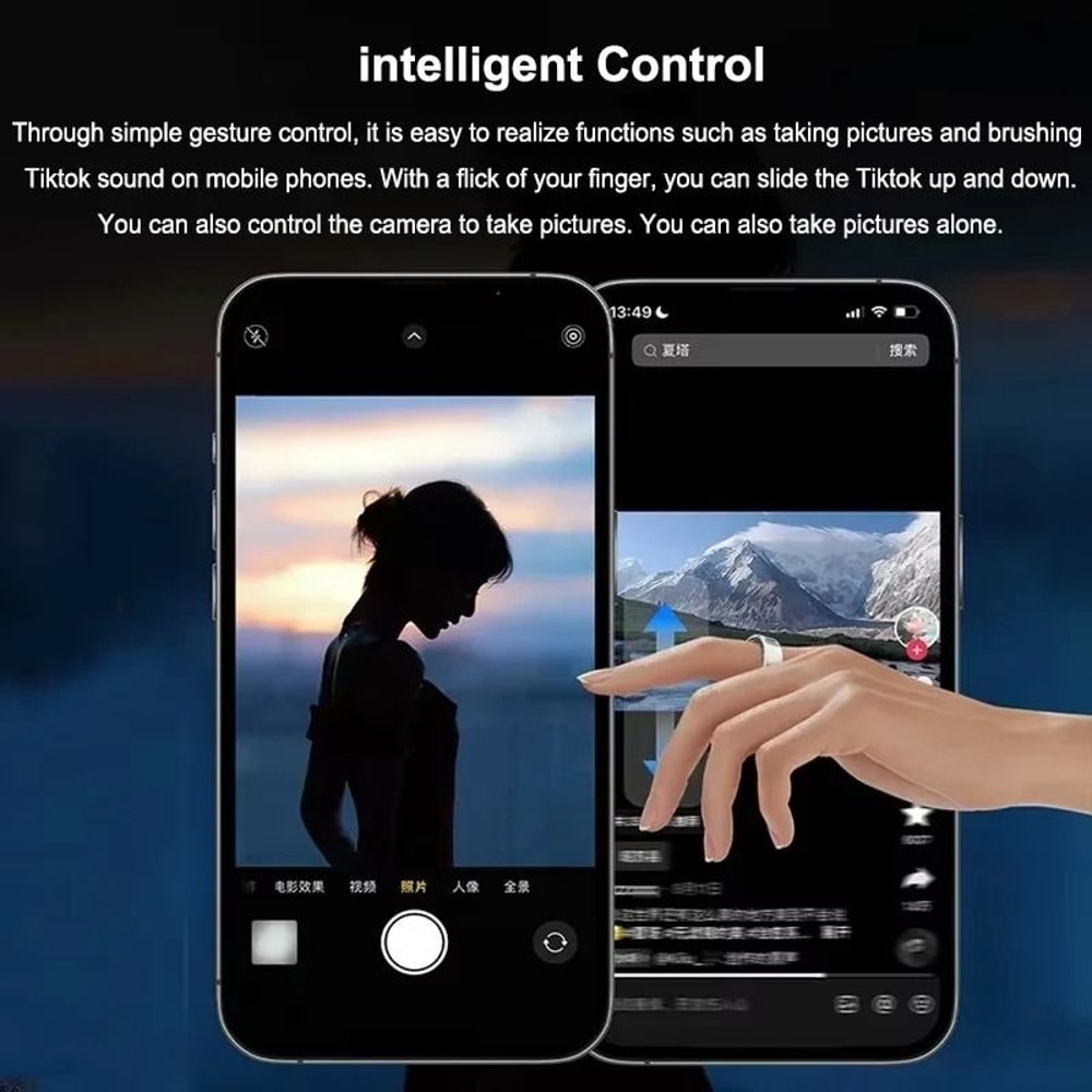 Smart Health And Sleep Monitoring Ring With LED Display 3