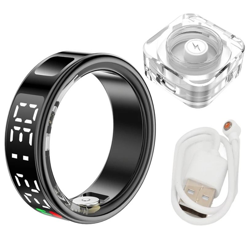 Smart Health And Sleep Monitoring Ring With LED Display 9