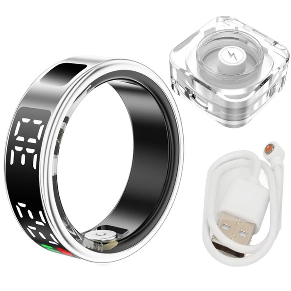 Smart Health And Sleep Monitoring Ring With LED Display 10