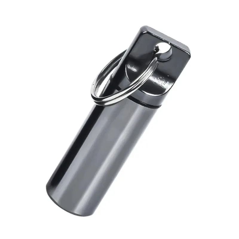 Aluminum Waterproof Pill Box Case With Keychain 11