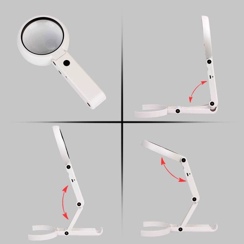 DualPower Handheld And Desktop LED Magnifying Glass 2