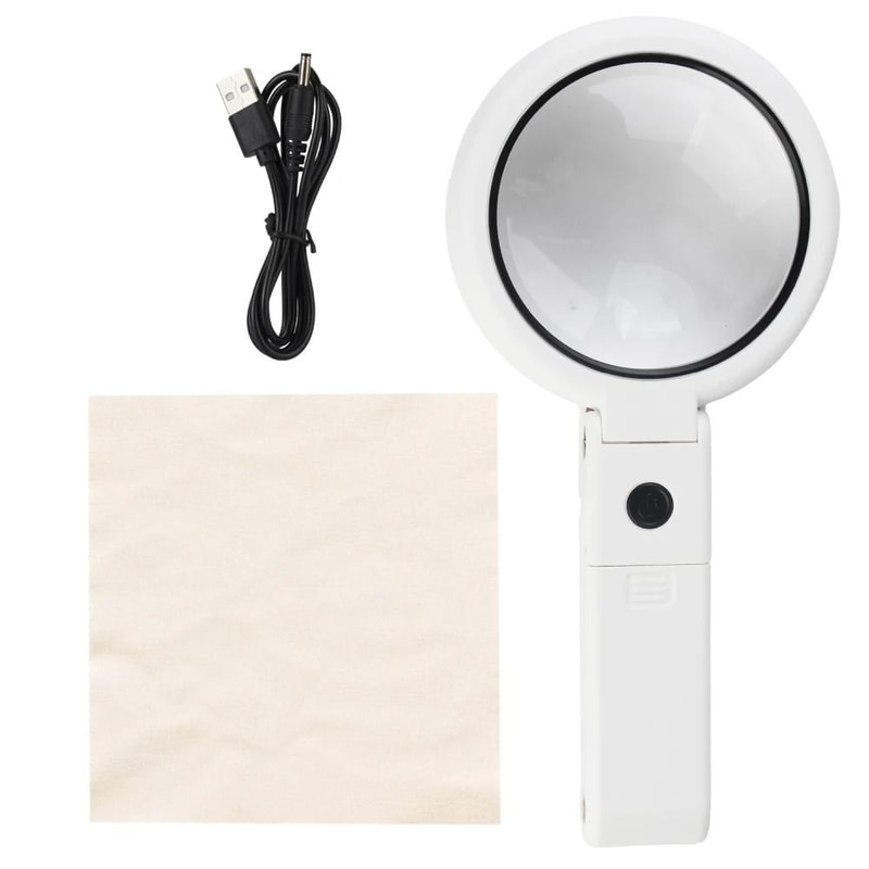 DualPower Handheld And Desktop LED Magnifying Glass 4