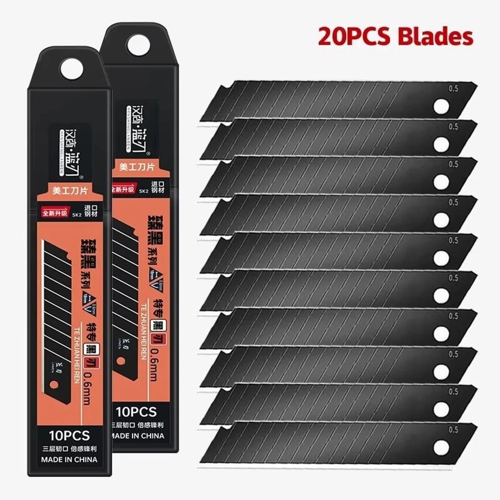 IndustrialStandard Carbon Steel Utility Knife Replacement Blades 10