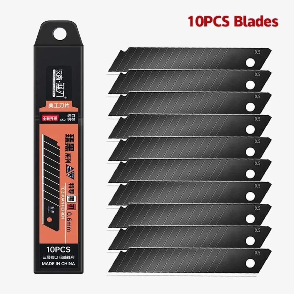 IndustrialStandard Carbon Steel Utility Knife Replacement Blades 6