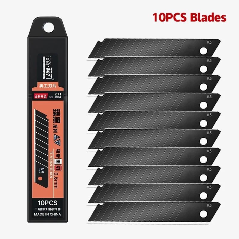 IndustrialStandard Carbon Steel Utility Knife Replacement Blades 6