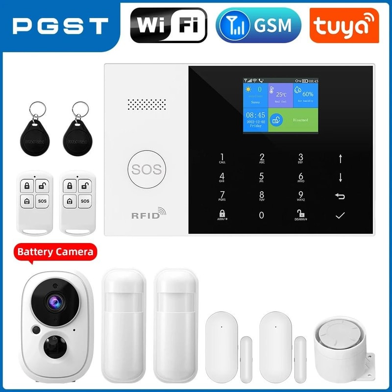 PGST Residential Tuya Smart GSM WiFi Home Alarm System 9