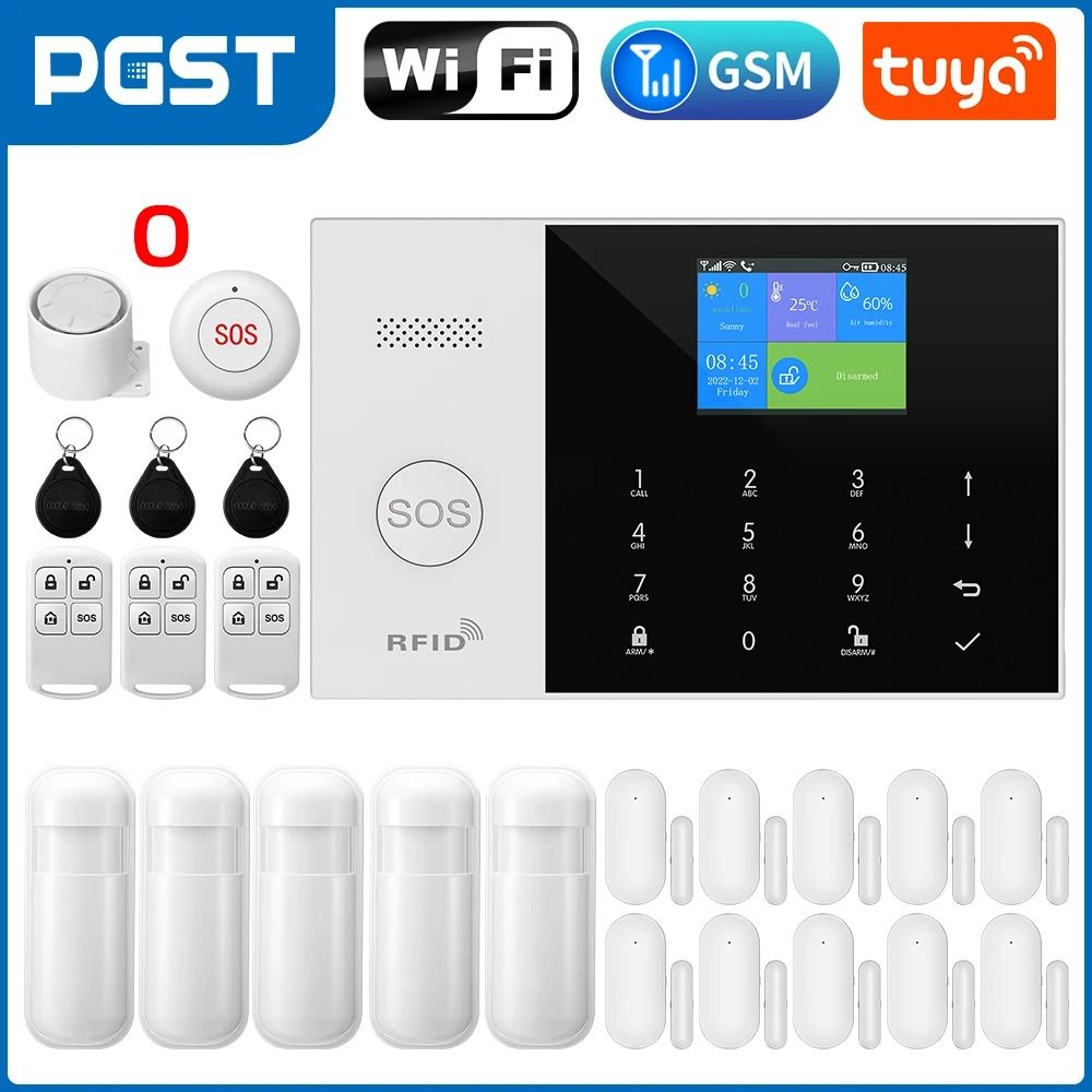 PGST Residential Tuya Smart GSM WiFi Home Alarm System 12