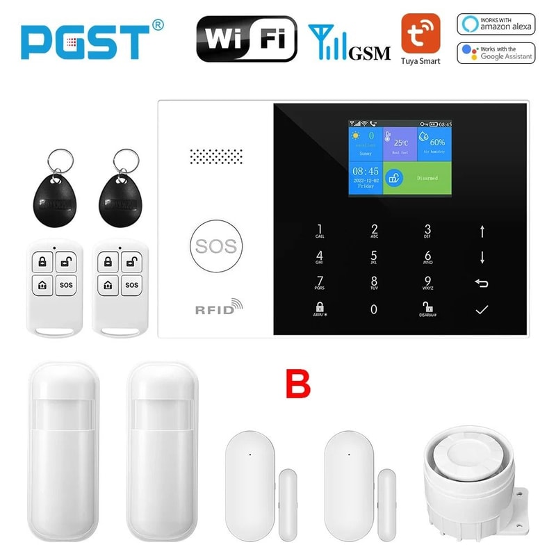 PGST Residential Tuya Smart GSM WiFi Home Alarm System 15