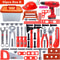 Childrens Construction Tool Set With Electric Toy Drill 10
