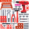 Childrens Construction Tool Set With Electric Toy Drill 8