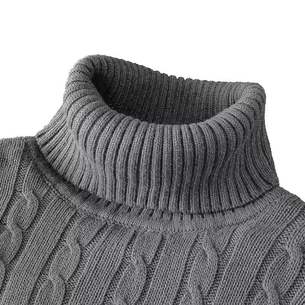 New Mens Turtleneck Knitted Woolen Sweater 10