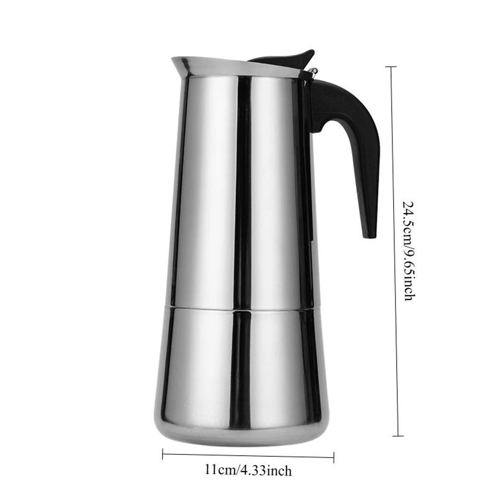 Stainless Steel Italian Moka Pot Espresso Maker 10