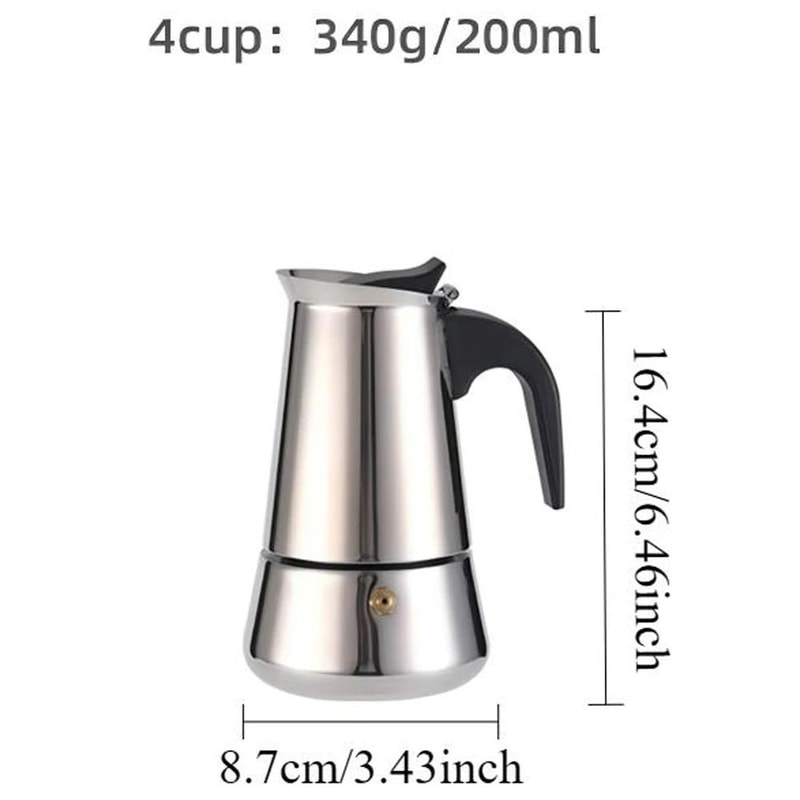 Stainless Steel Italian Moka Pot Espresso Maker 7
