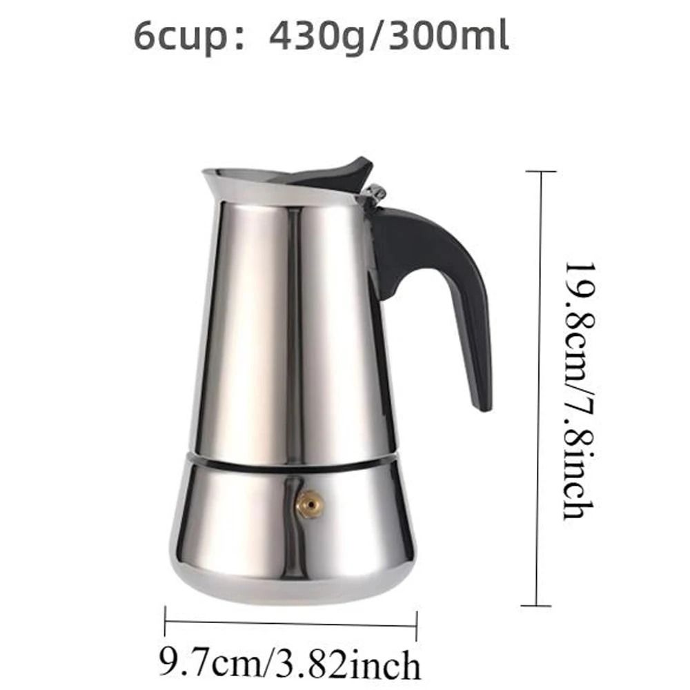 Stainless Steel Italian Moka Pot Espresso Maker 8