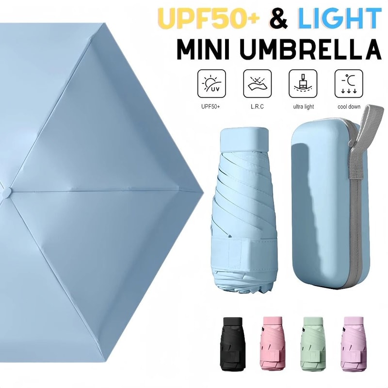 UltraCompact Portable Capsule Sun Rain Parasol 0