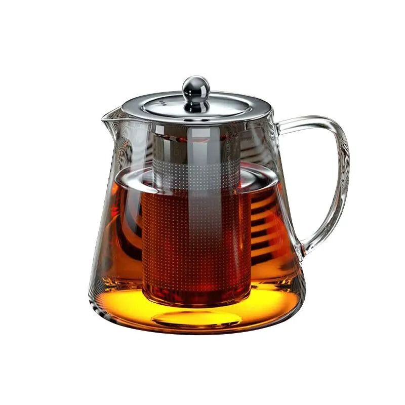 HighCapacity HeatResistant Glass Teapot With Infuser 5