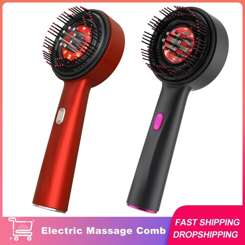 Electric Infrared Hair Regrowth Scalp Massage Brush 0