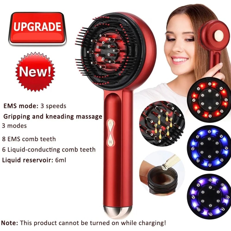 Electric Infrared Hair Regrowth Scalp Massage Brush 6