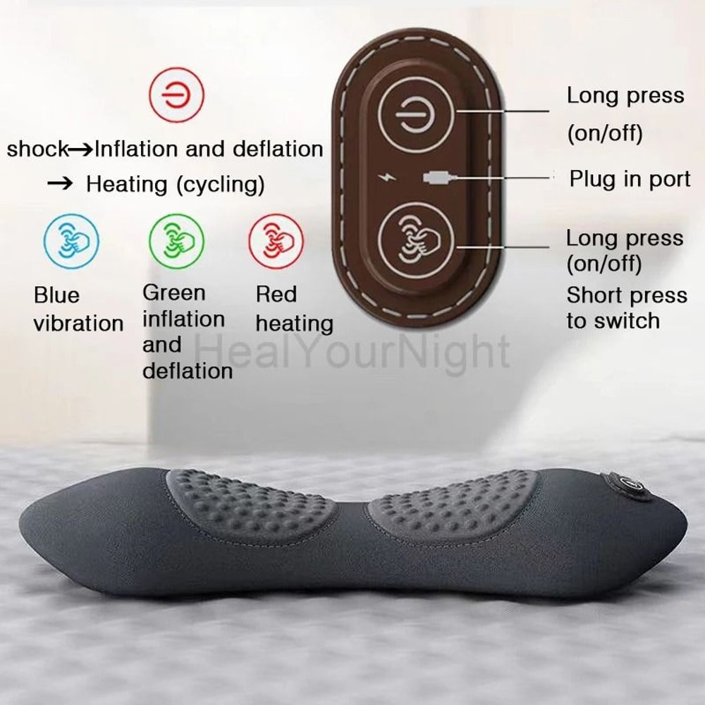 Electric Vibration Heating Lumbar Support Sleep Pad 9
