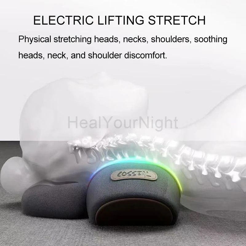Electric Memory Foam Neck Back Traction Massage Pillow 5